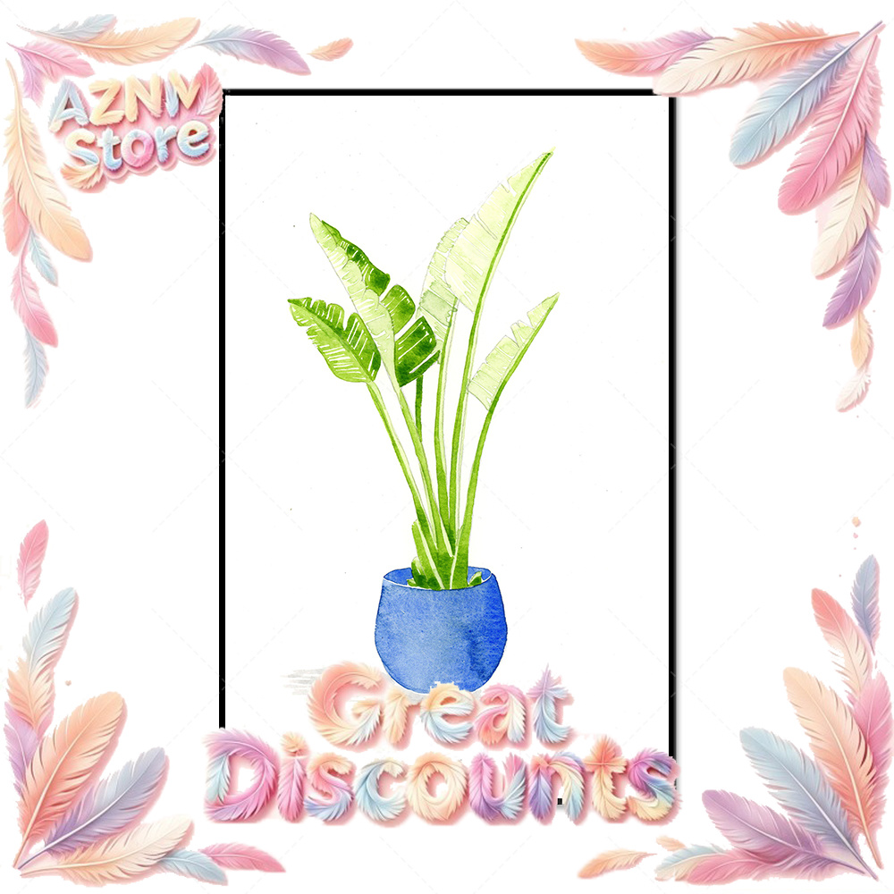 Home Office With Plants - مجموعة من طبقتين من مطبوعات النباتات