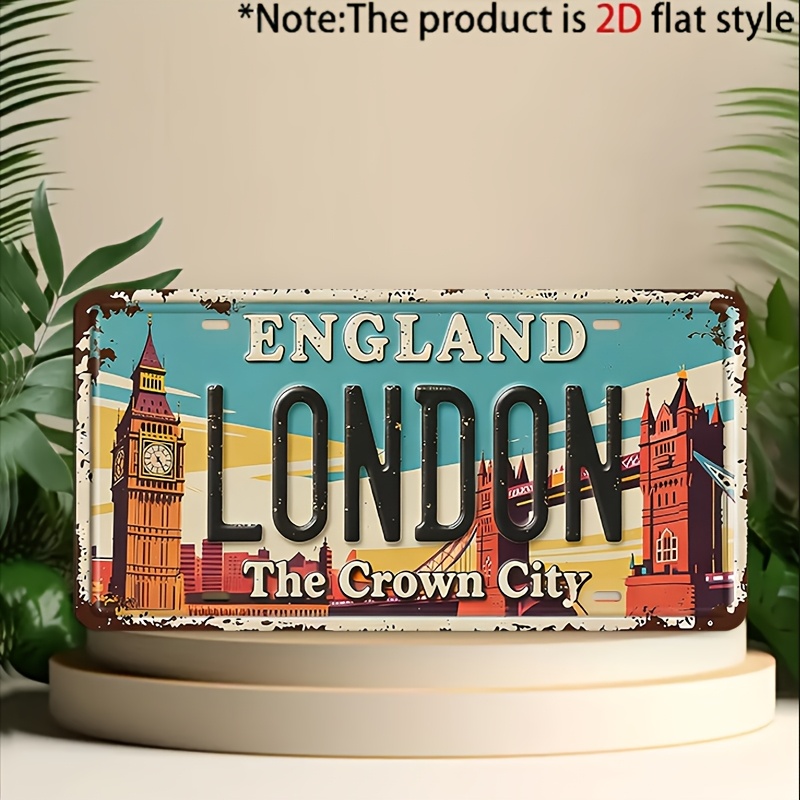 Home Office Of London - لافتة معدنية بتصميم مدينة لندن الإنجليزية