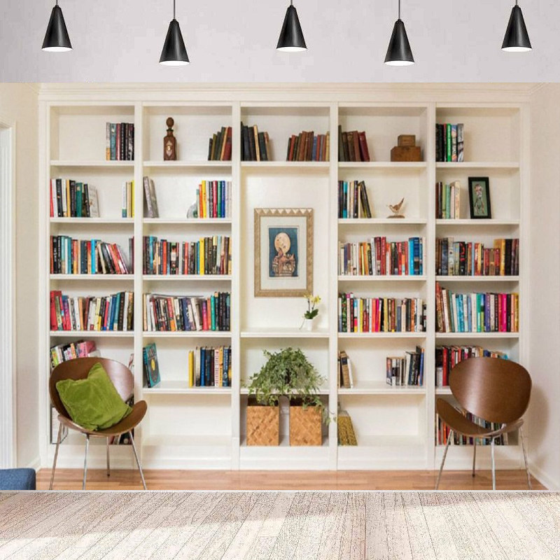 Home Office Zoom Background - خلفية تصوير على شكل رف كتب