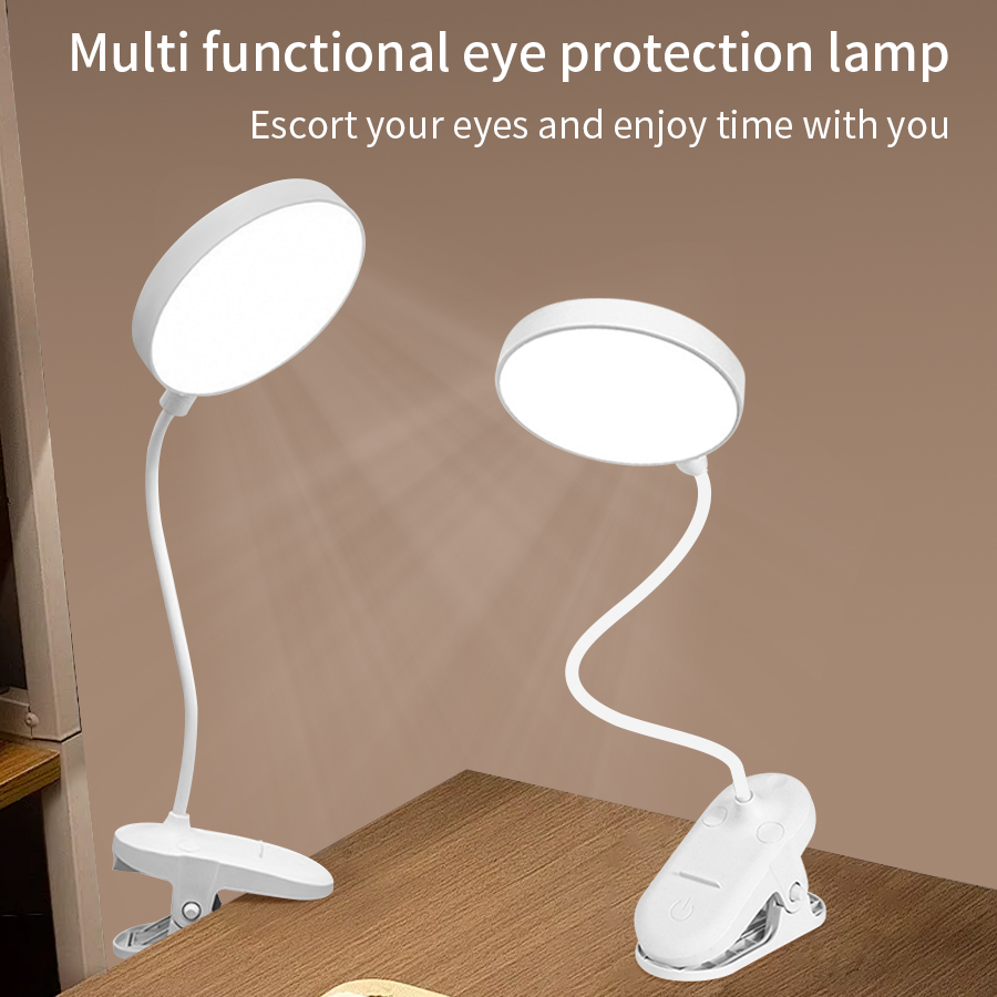 Desk Lamp Led - مصباح مكتب LED بمشبك قابل للدوران