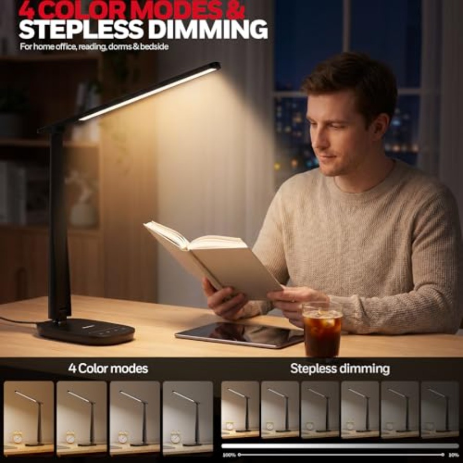 مصباح مكتب LED للمنزل والمكتب، - مراجعة Desk Lamp Led وسعره