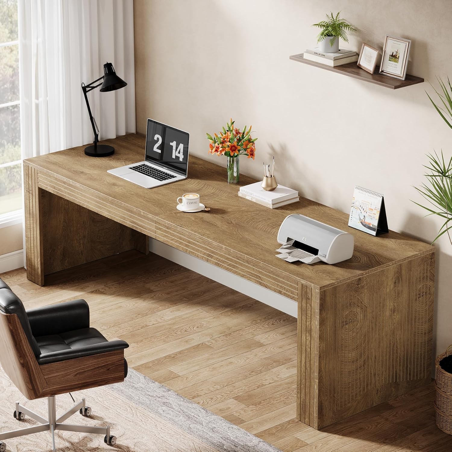# مكتب كمبيوتر مزدوج طويل جدًا - مراجعة Home Office With Two Desks وسعره