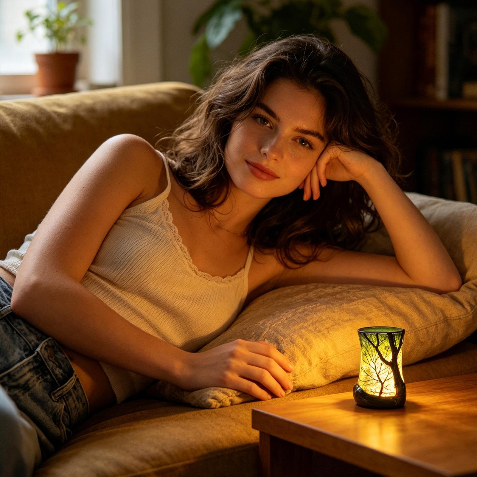 مصباح طاولة جانبي على شكل غابة - مراجعة Desk Lamp Led وسعره