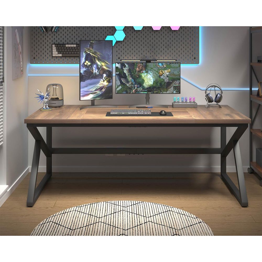 مكتب مزدوج طويل جدًا للمنزل وا - مراجعة Home Office With Two Desks وسعره