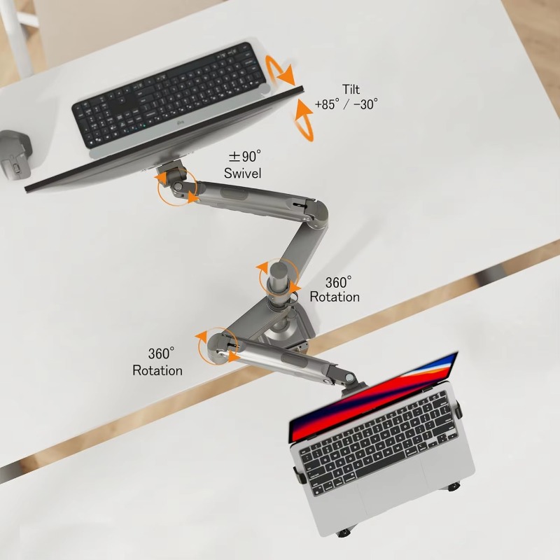 حامل كمبيوتر محمول كومبو 2 في  - مراجعة Monitor Arm Dual وسعره