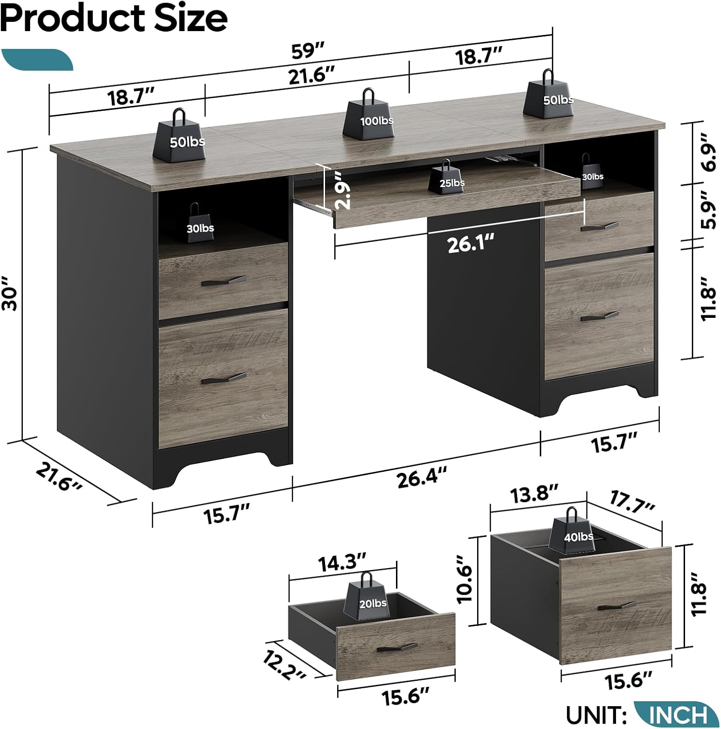 مكتب كمبيوتر تنفيذي مع أربعة أ - مراجعة Home Office With Two Desks وسعره