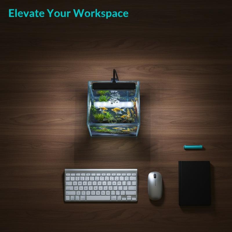 مصباح LED مرن للحوض السمكي بمن - مراجعة Home Office With Plants وسعره