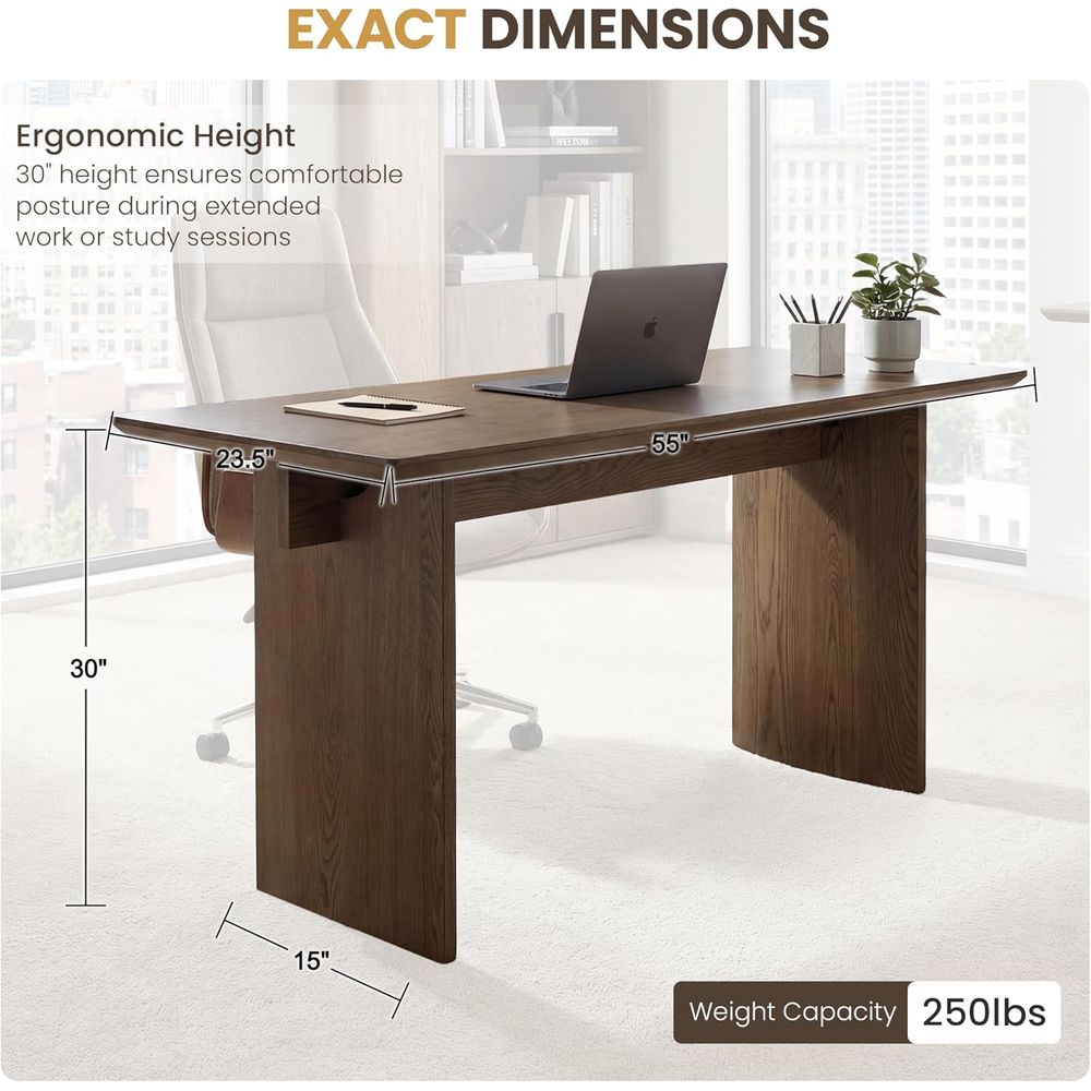 مكتب واسع بقاعدة مزدوجة من خشب - مراجعة Home Office With Two Desks وسعره