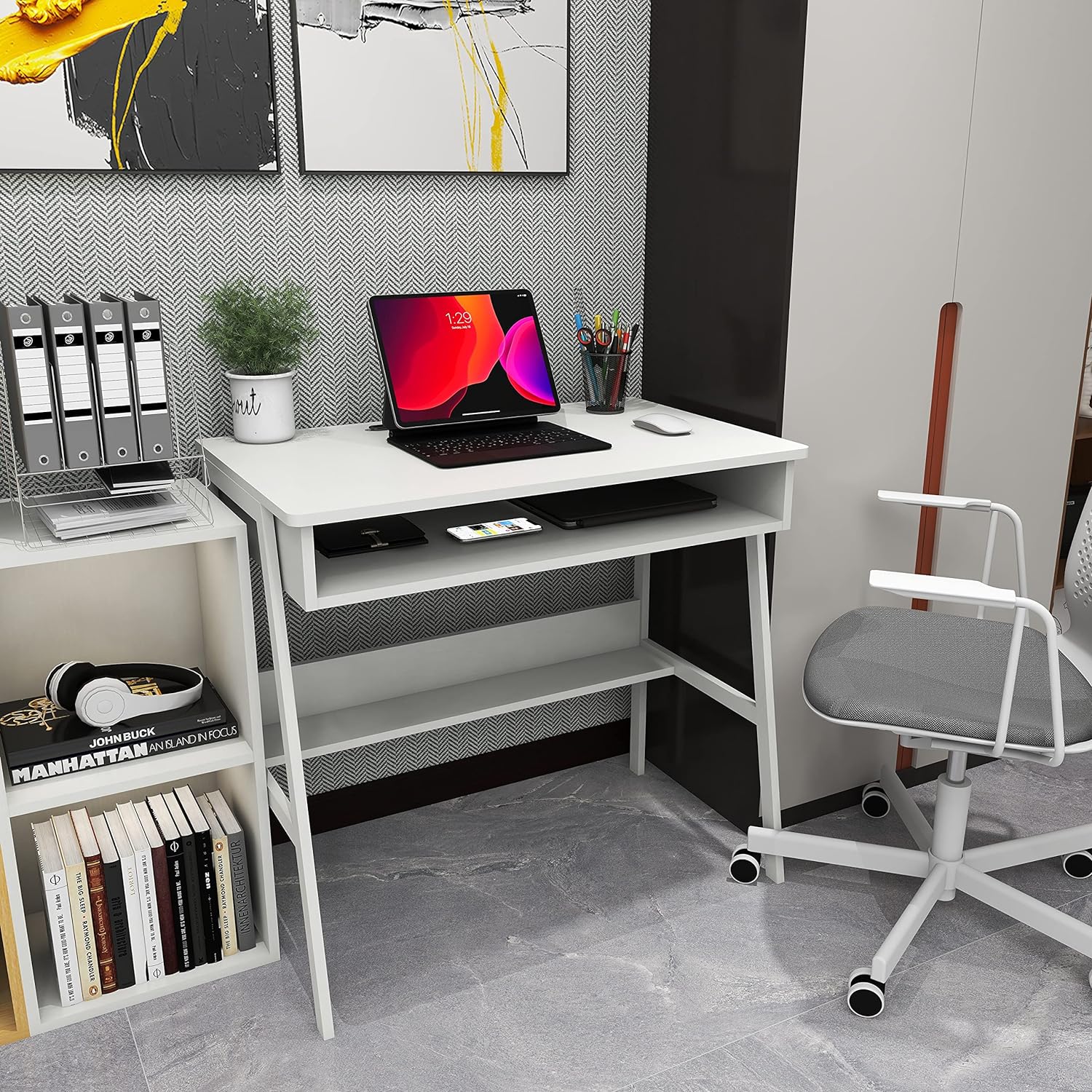 مكتب منزلي من Combohome، طاولة - مراجعة Home Office With Two Desks وسعره