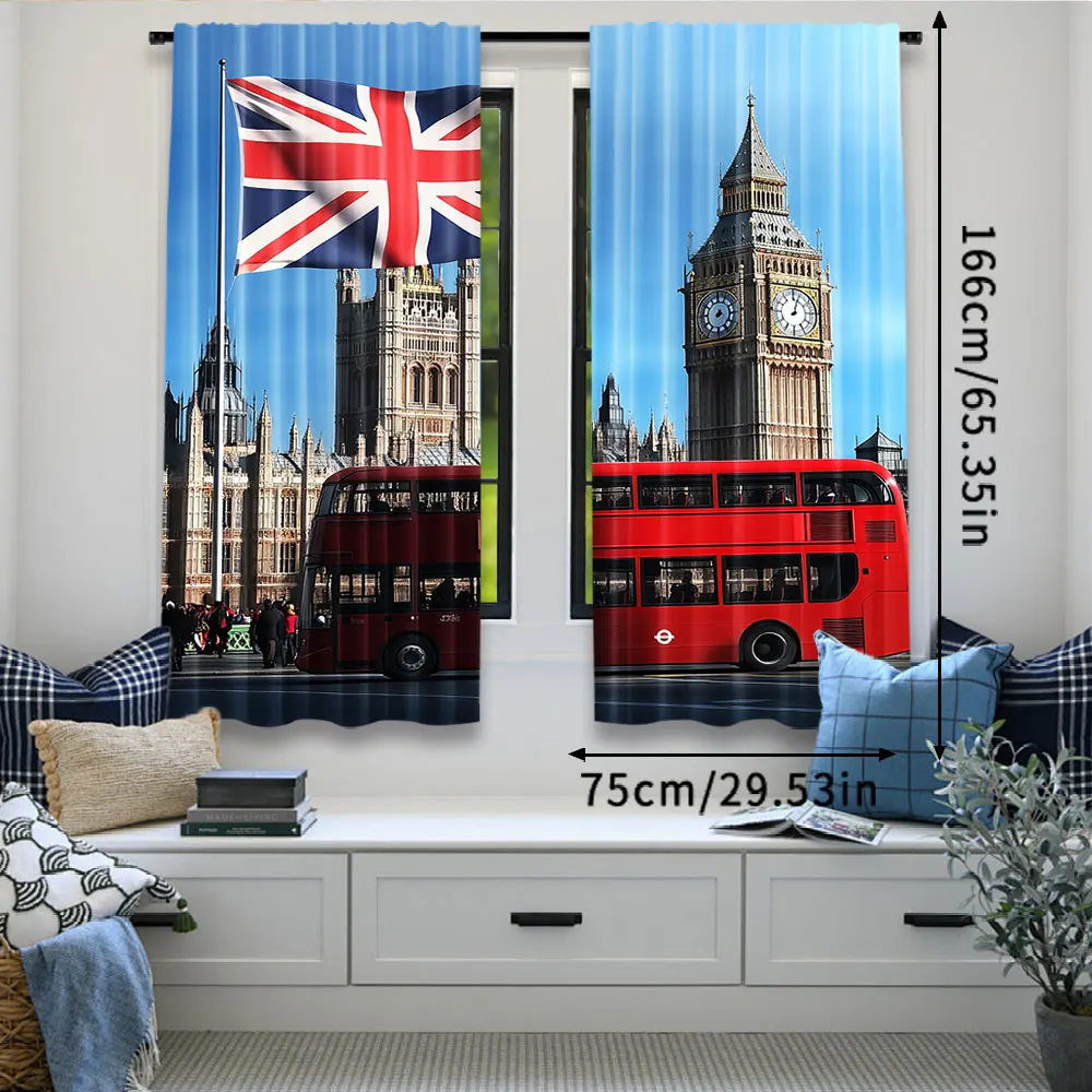 2 قطعة ستارة خلفية شارع بيج بن - مراجعة Home Office Of London وسعره