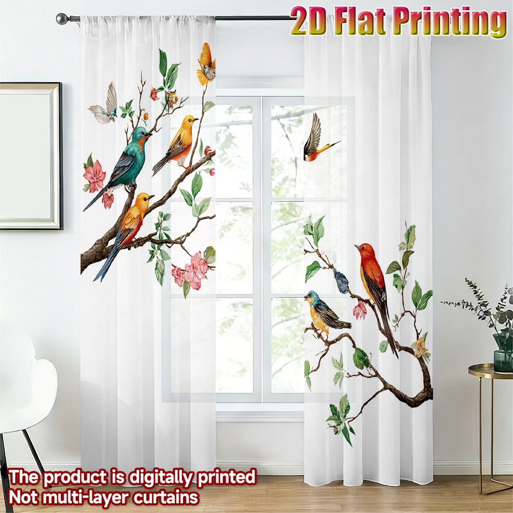قطعتان من الستائر الشفافة المل - مراجعة Home Office With Plants وسعره