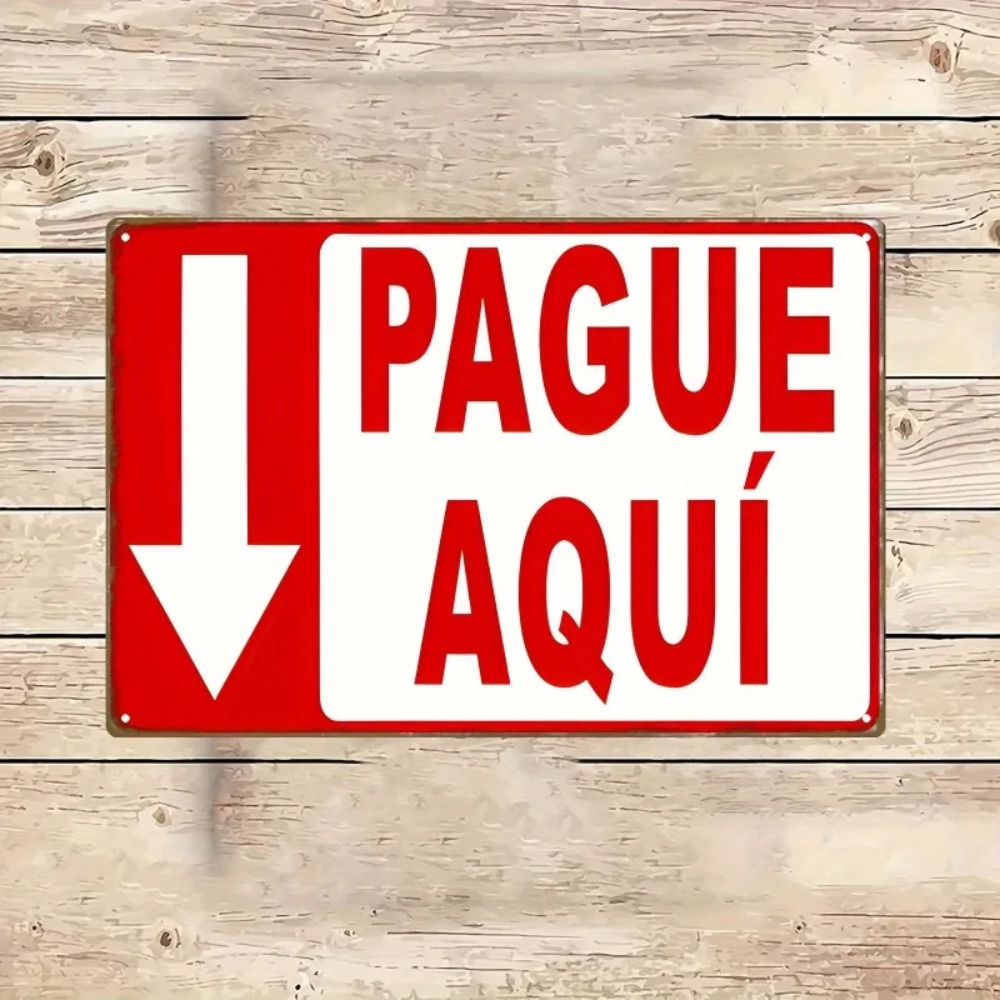 لافتة معدنية بتصميم سهم 'Pague - مراجعة Home Office Pay وسعره