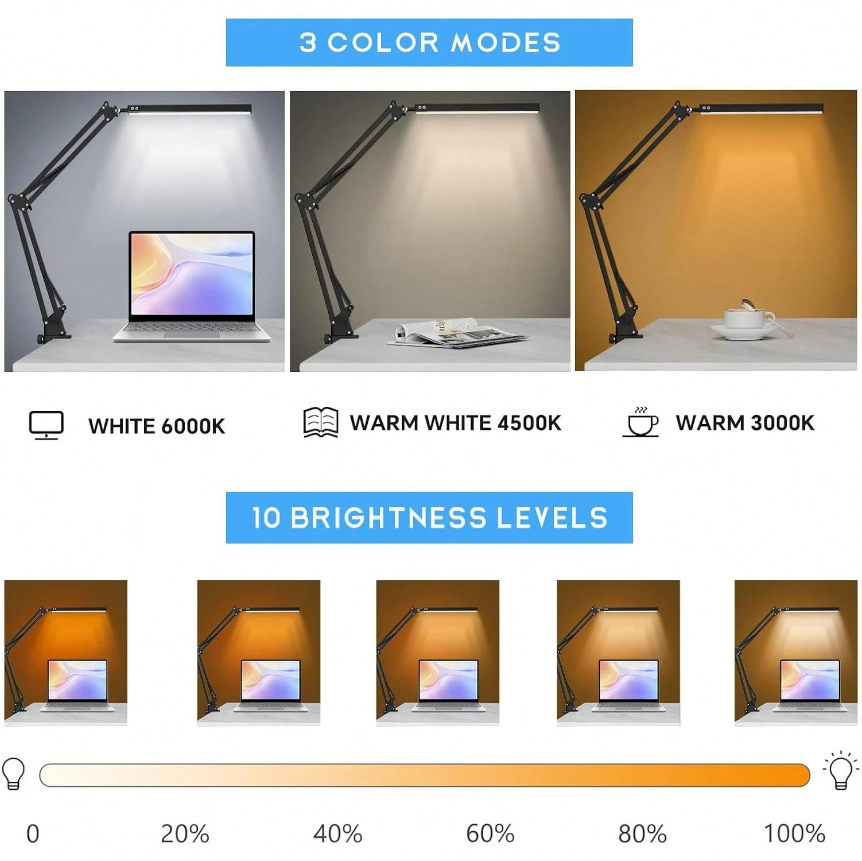 مصباح مكتب LED للمنزل والقراءة - مراجعة Desk Lamp Led وسعره