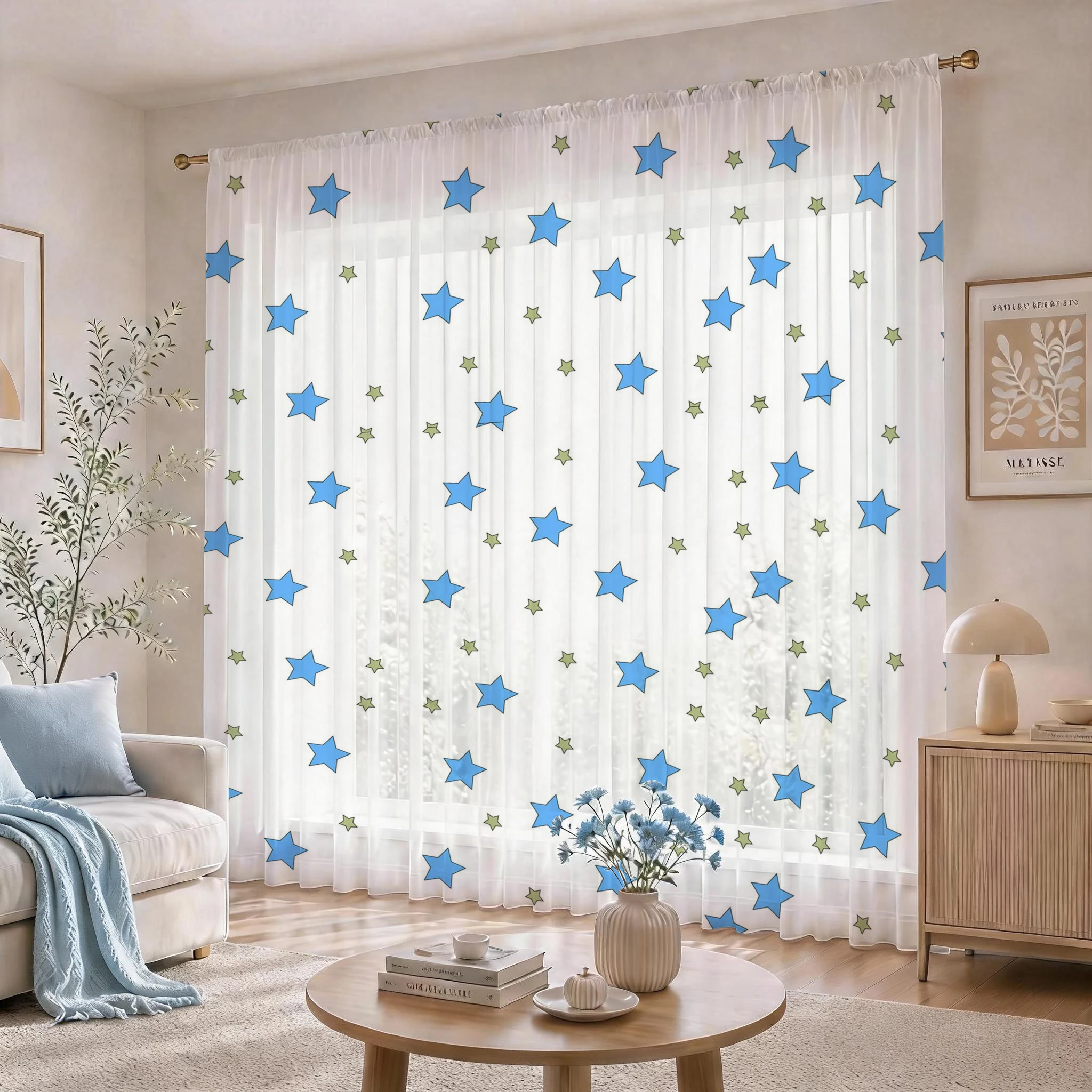 ستارة شفافة حديثة بتدرج لوني أ - مراجعة Home Office With Plants وسعره